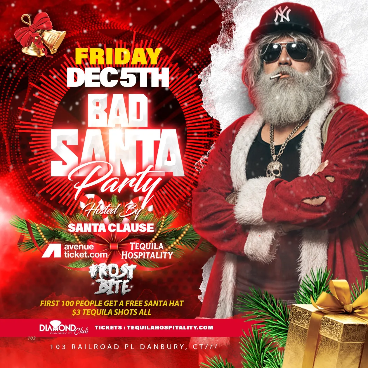 Bad Santa Party | Hosted By: Santa Clause flyer