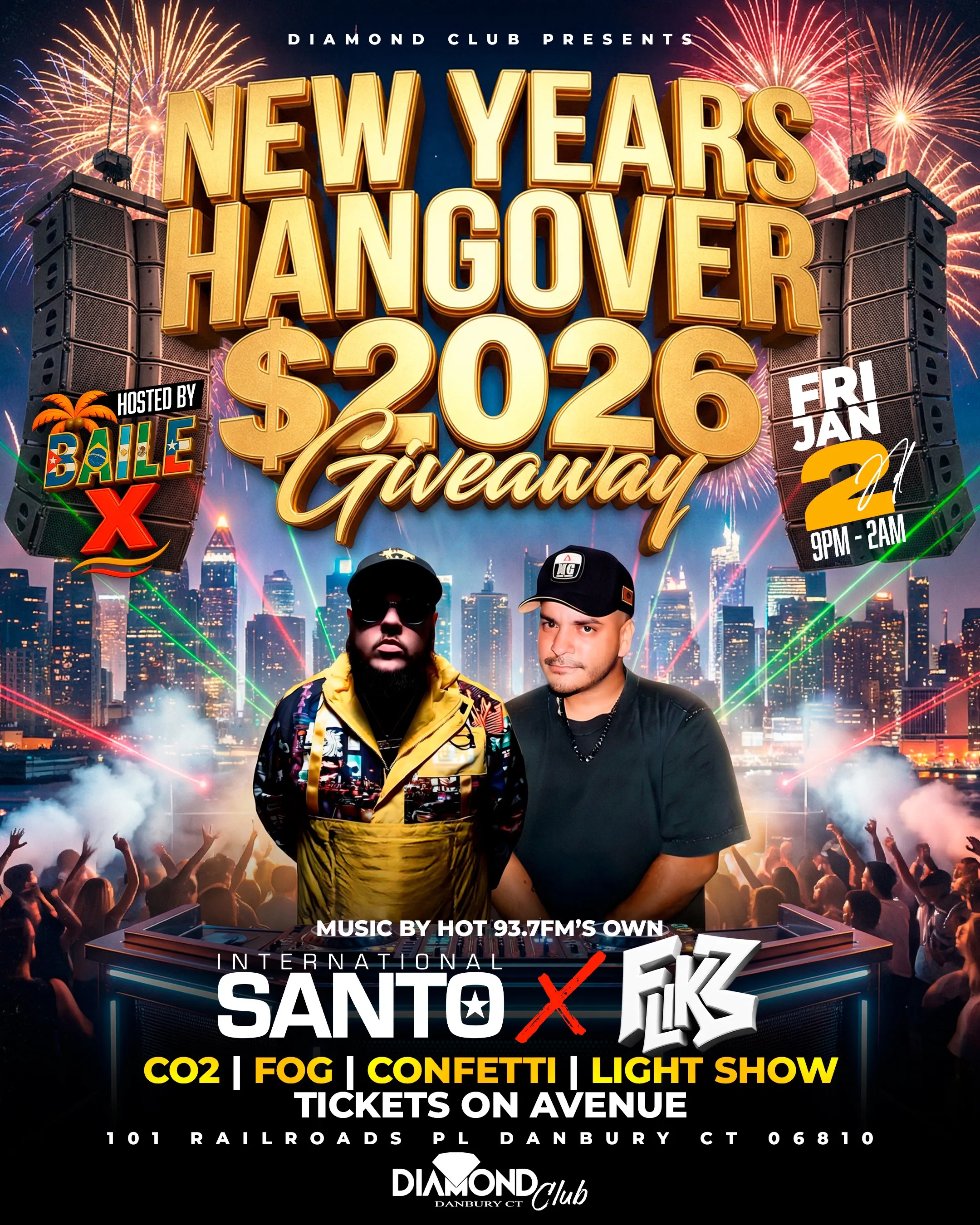 New Years Hangover flyer