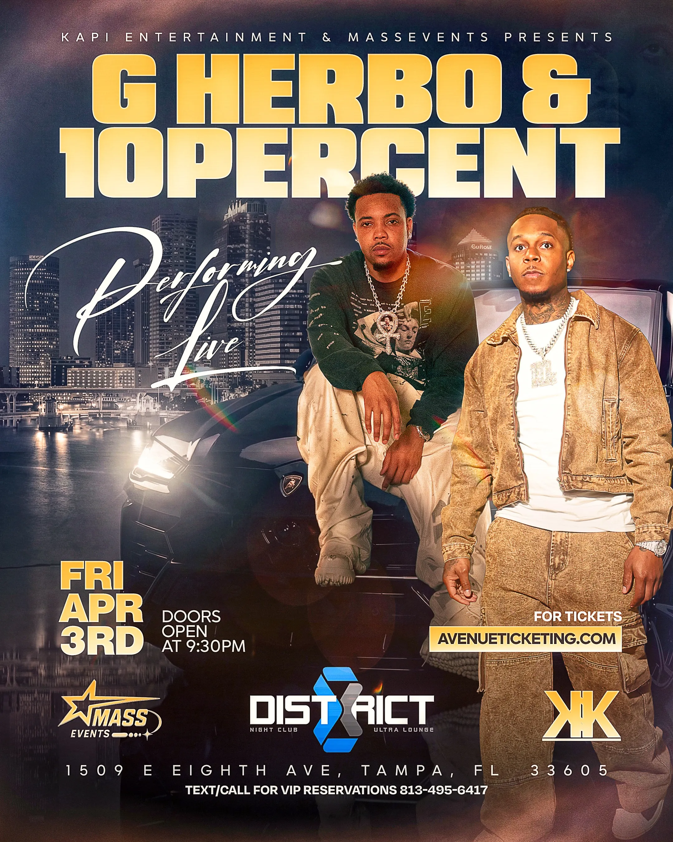 G Herbo live @ District 8 Tampa flyer