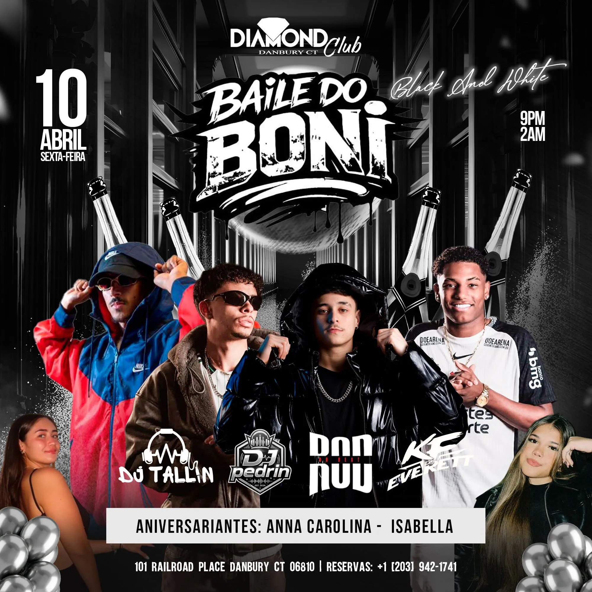 Baile Do Boni: Black & White flyer