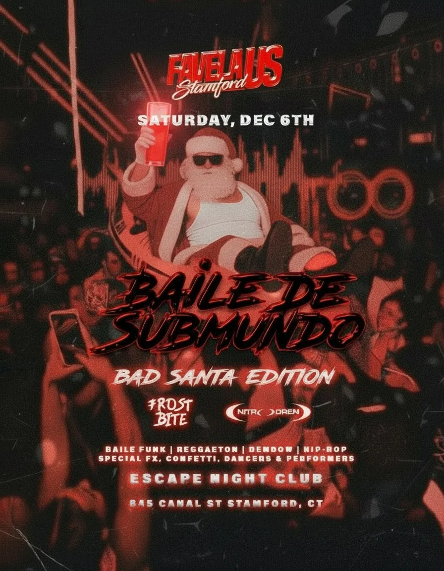SantaCon After Party | Favela US flyer