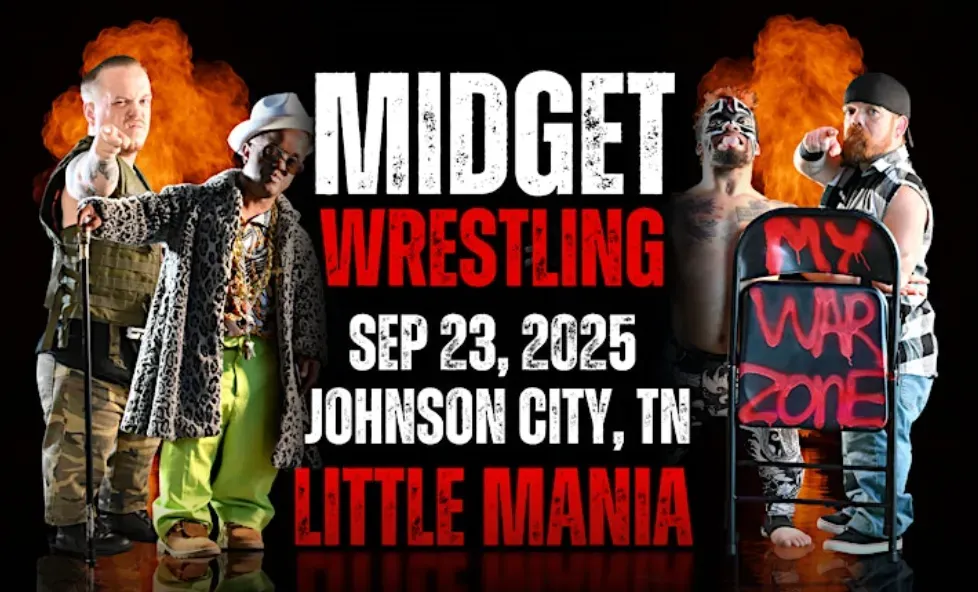 Sep 23, 2025 - Little Mania Midget Wrestling – Johnson City, TN flyer
