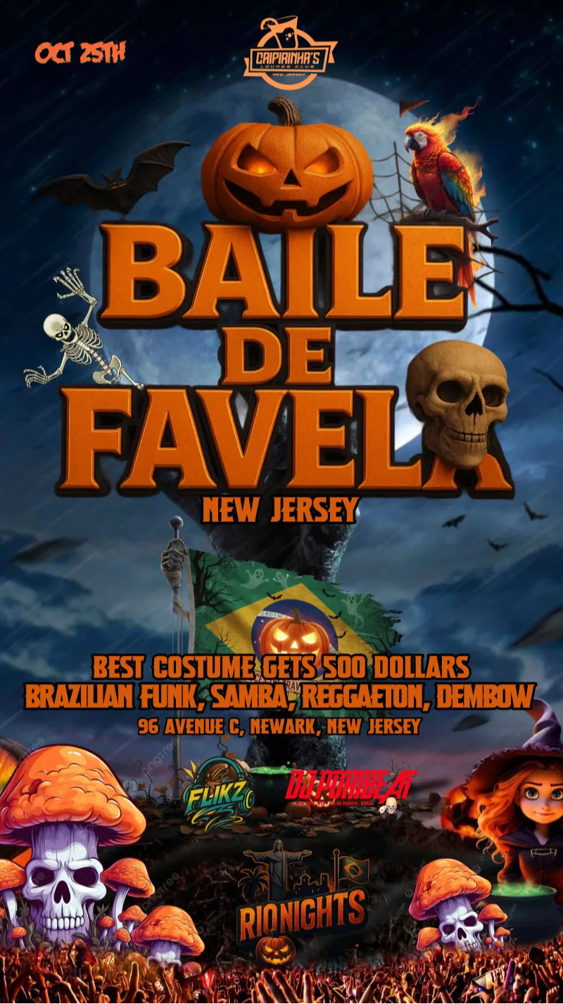 Baile De Favela NJ Halloween flyer