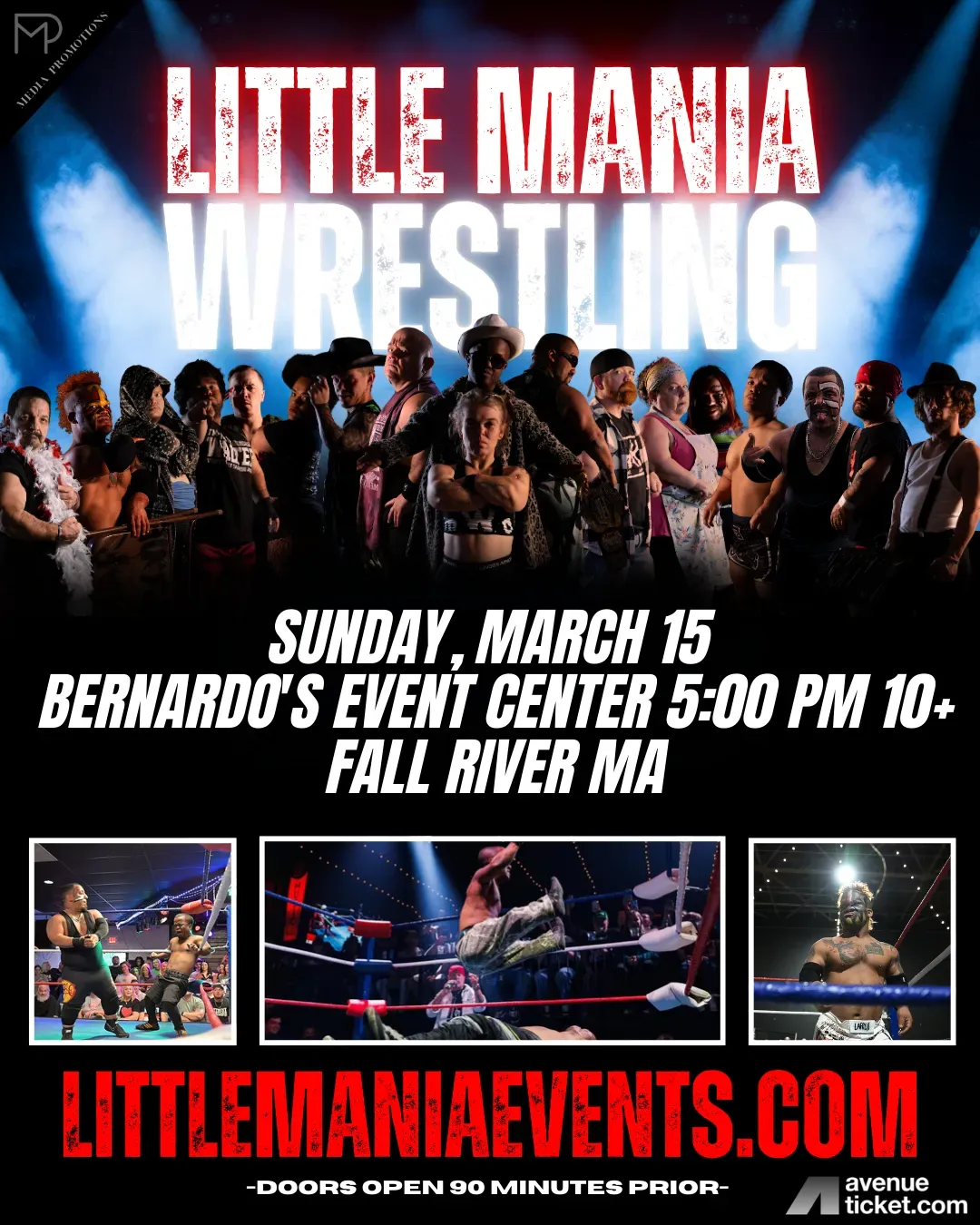 Little Mania Midget Wrestling – Fall River, MA – Mar 15, 2026 – Buy Now