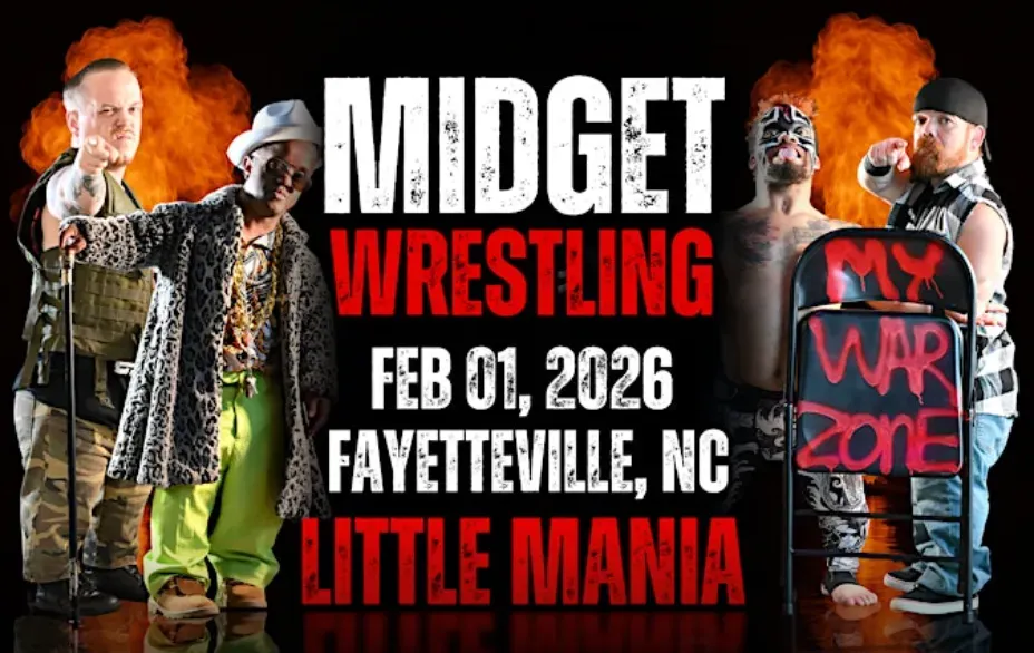 Little Mania Midget Wrestling – Fayetteville, NC – Feb 01, 2026 – Buy Now flyer