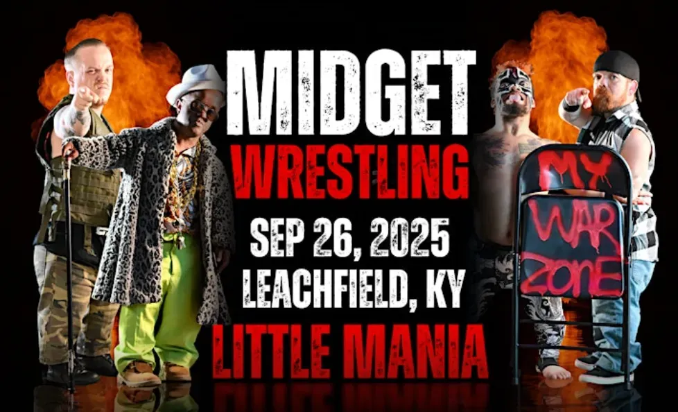 Sep 26, 2025 - Little Mania Midget Wrestling – Leachfield, KY flyer