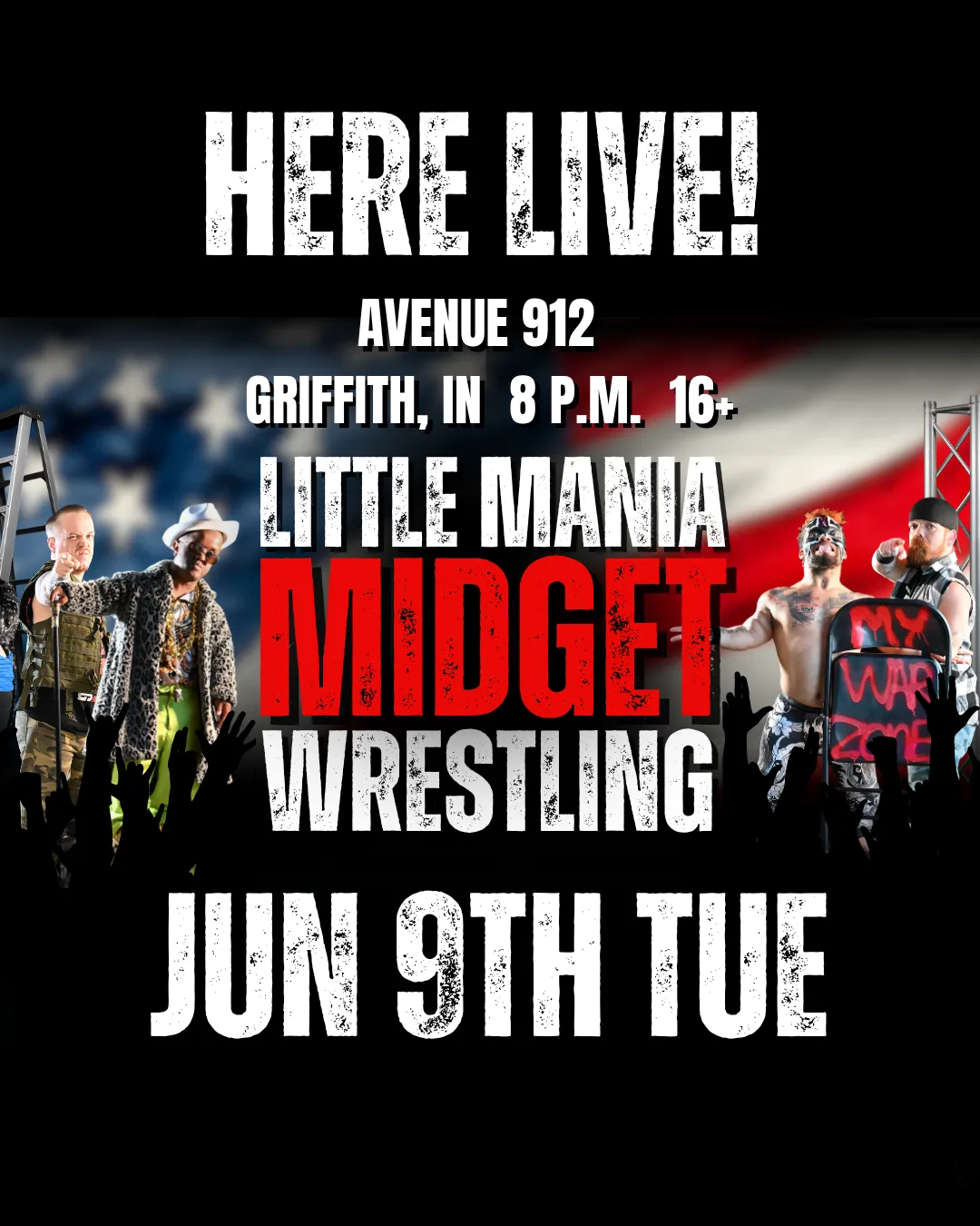Little Mania Midget Wrestling – Griffith, IN– June 9, 2026 – Buy Now flyer
