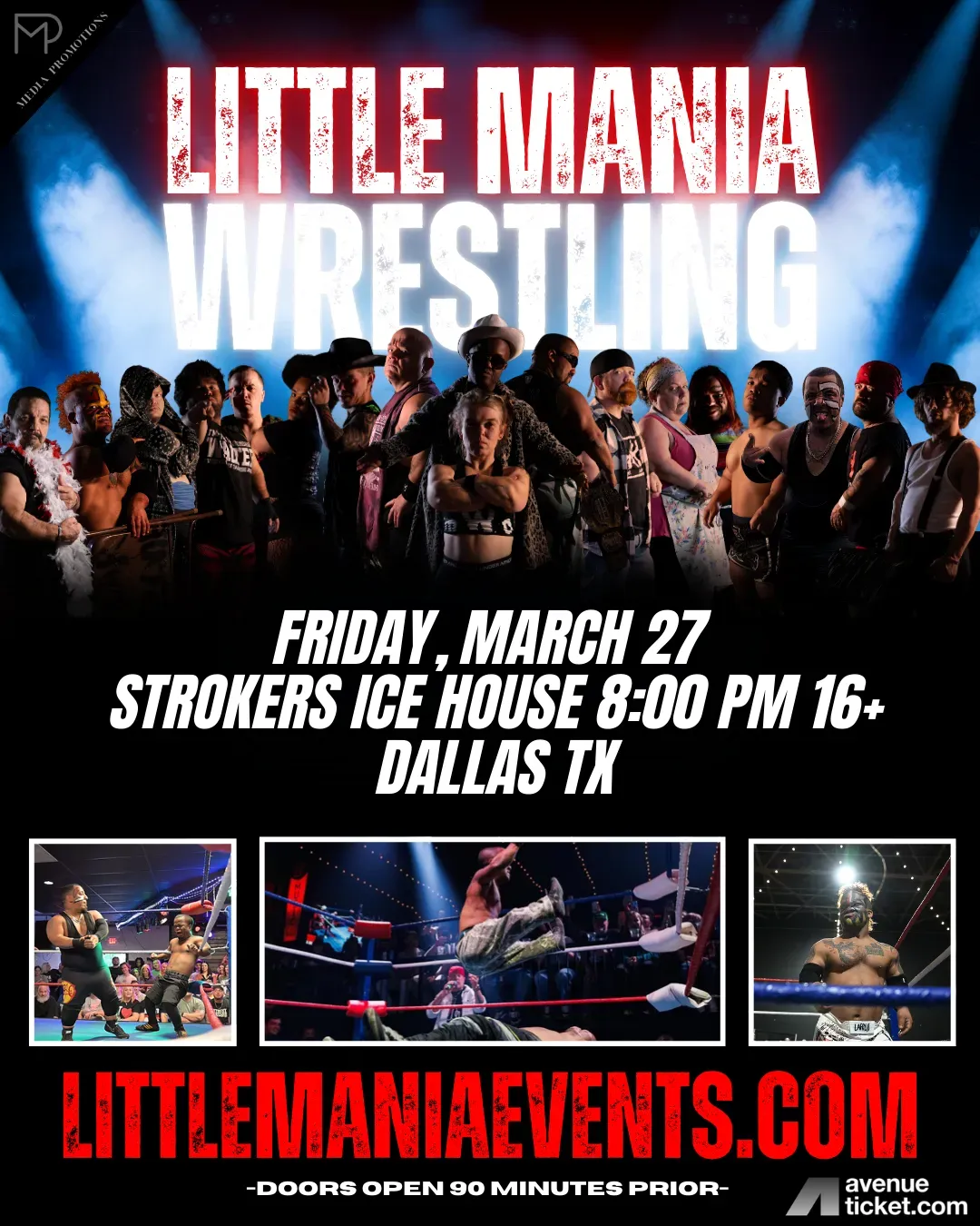 Little Mania Midget Wrestling – Dallas, TX  – Mar 27, 2026 – Buy Now