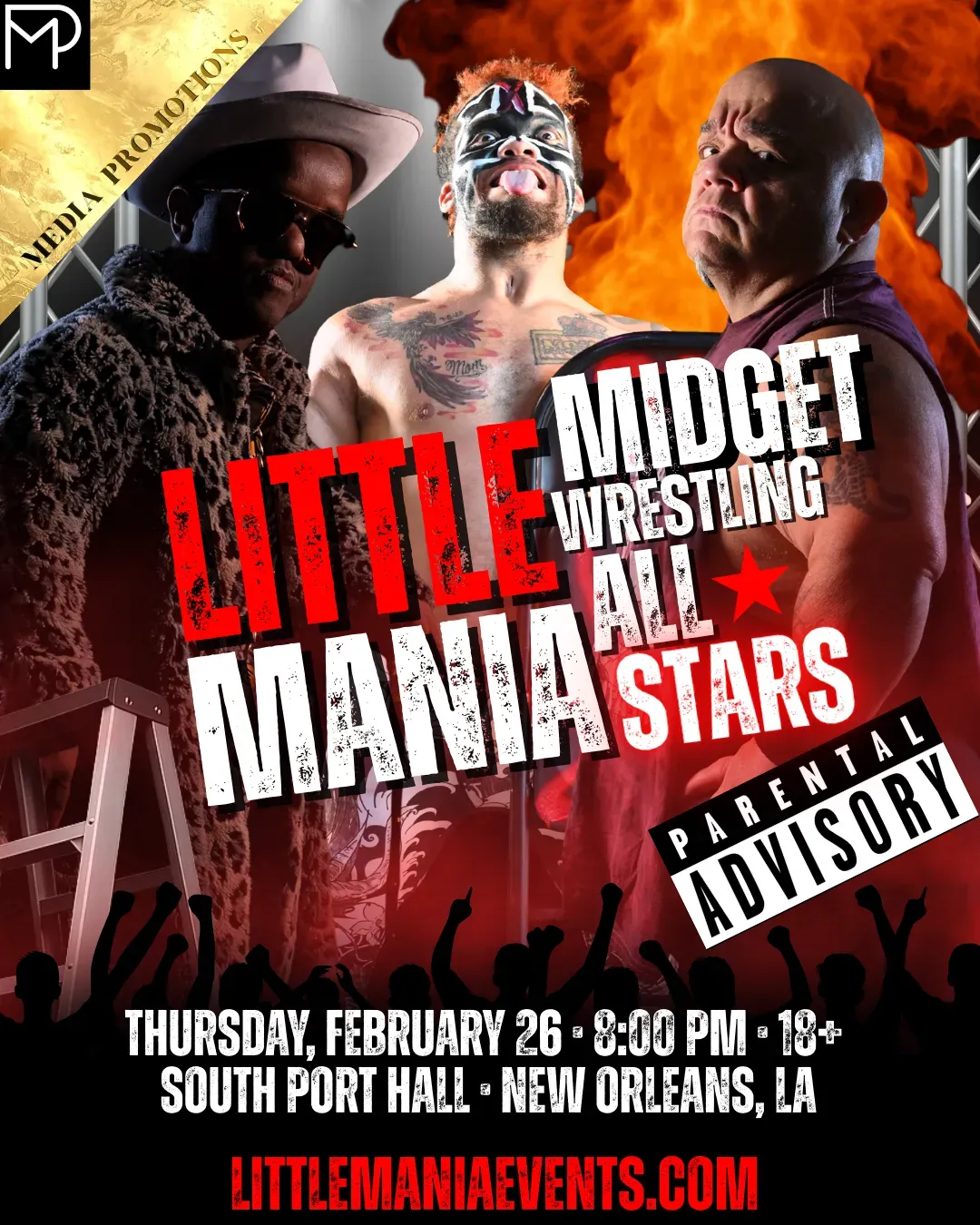 Little Mania Midget Wrestling – New Orleans, LA – Feb 26, 2026 – Buy Now