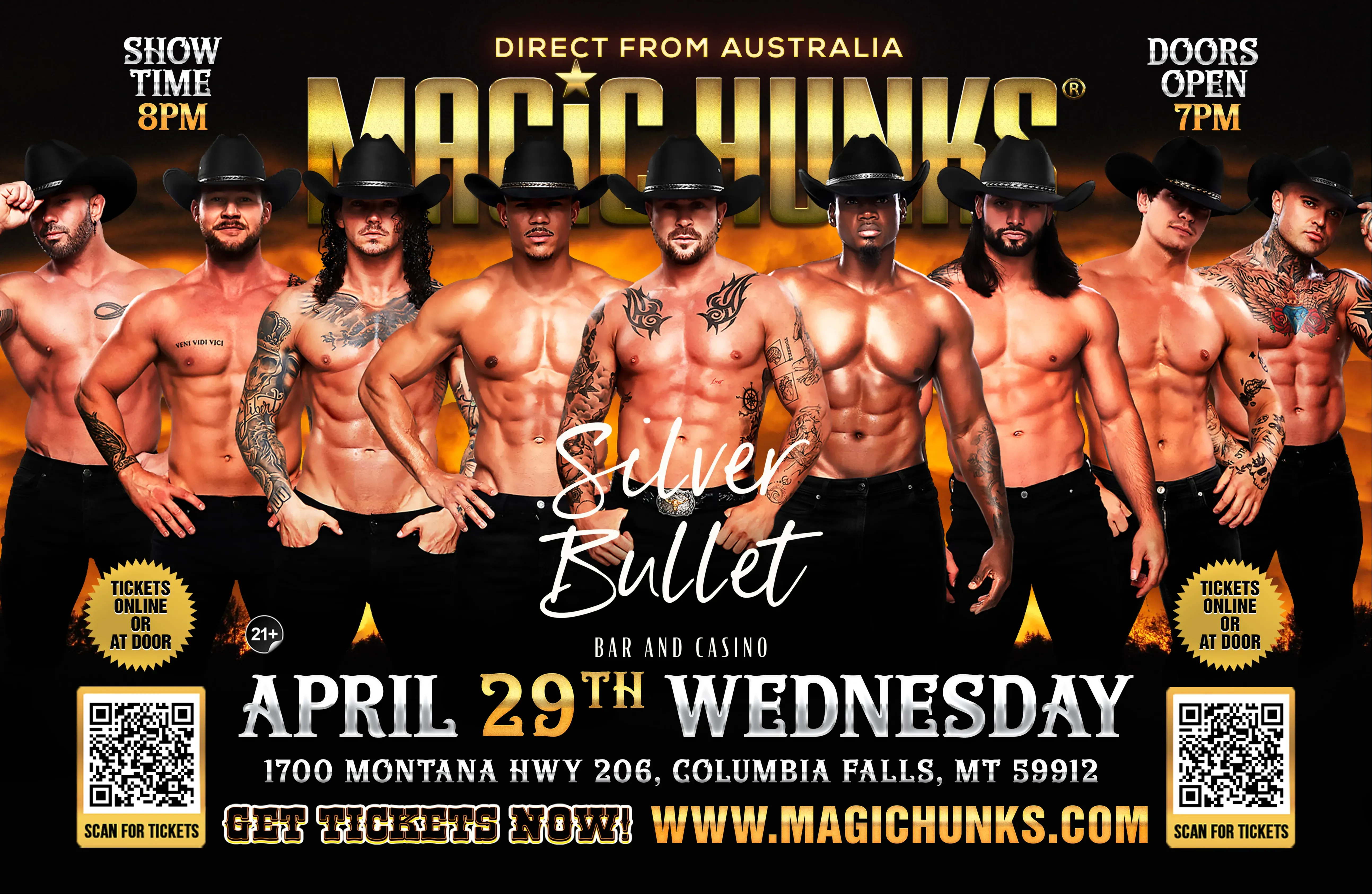 MAGIC HUNKS® AUSTRALIA TAKEOVER COLUMBIA FALLS,MT!!! flyer