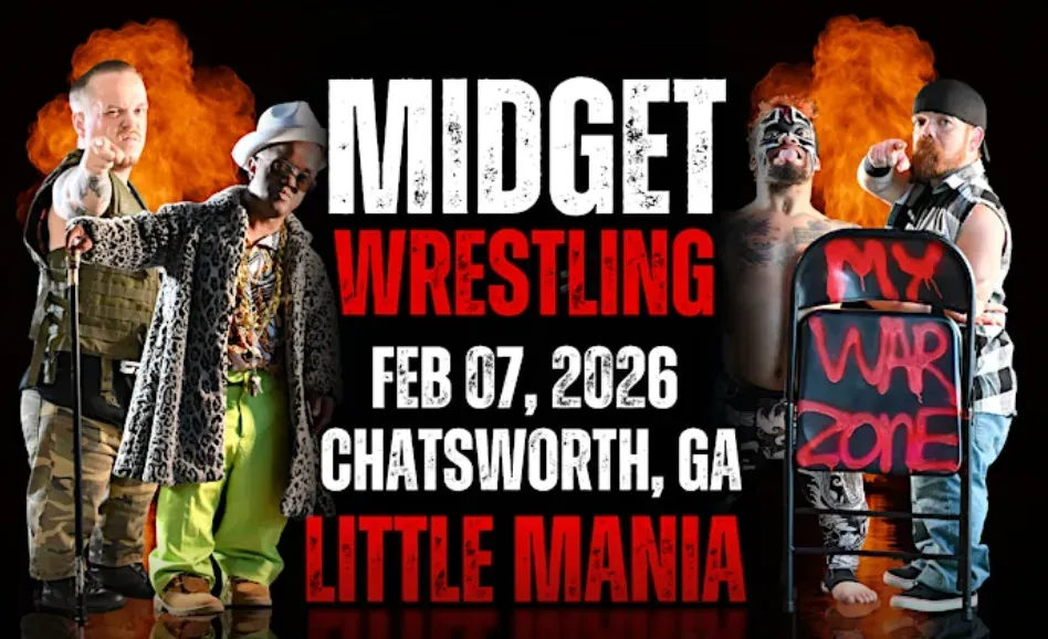 Little Mania Midget Wrestling – Chatsworth, GA – Feb 07, 2026 – Buy Now flyer