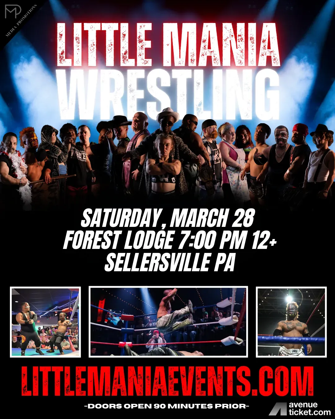 Little Mania Midget Wrestling – Sellersville, PA – March 28, 2026 – Buy Now