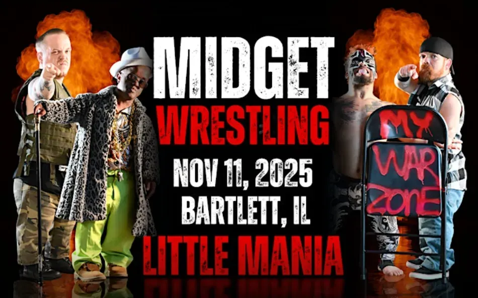 Little Mania Midget Wrestling – Bartlett, IL – Nov 11, 2025 – Buy Now flyer