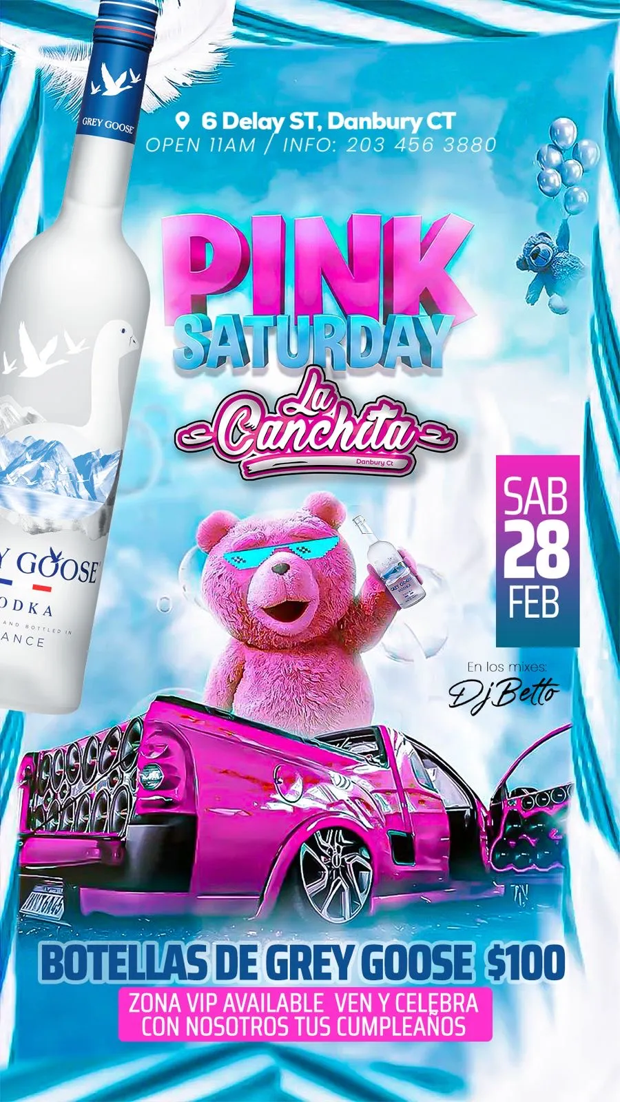 Pink Saturday flyer
