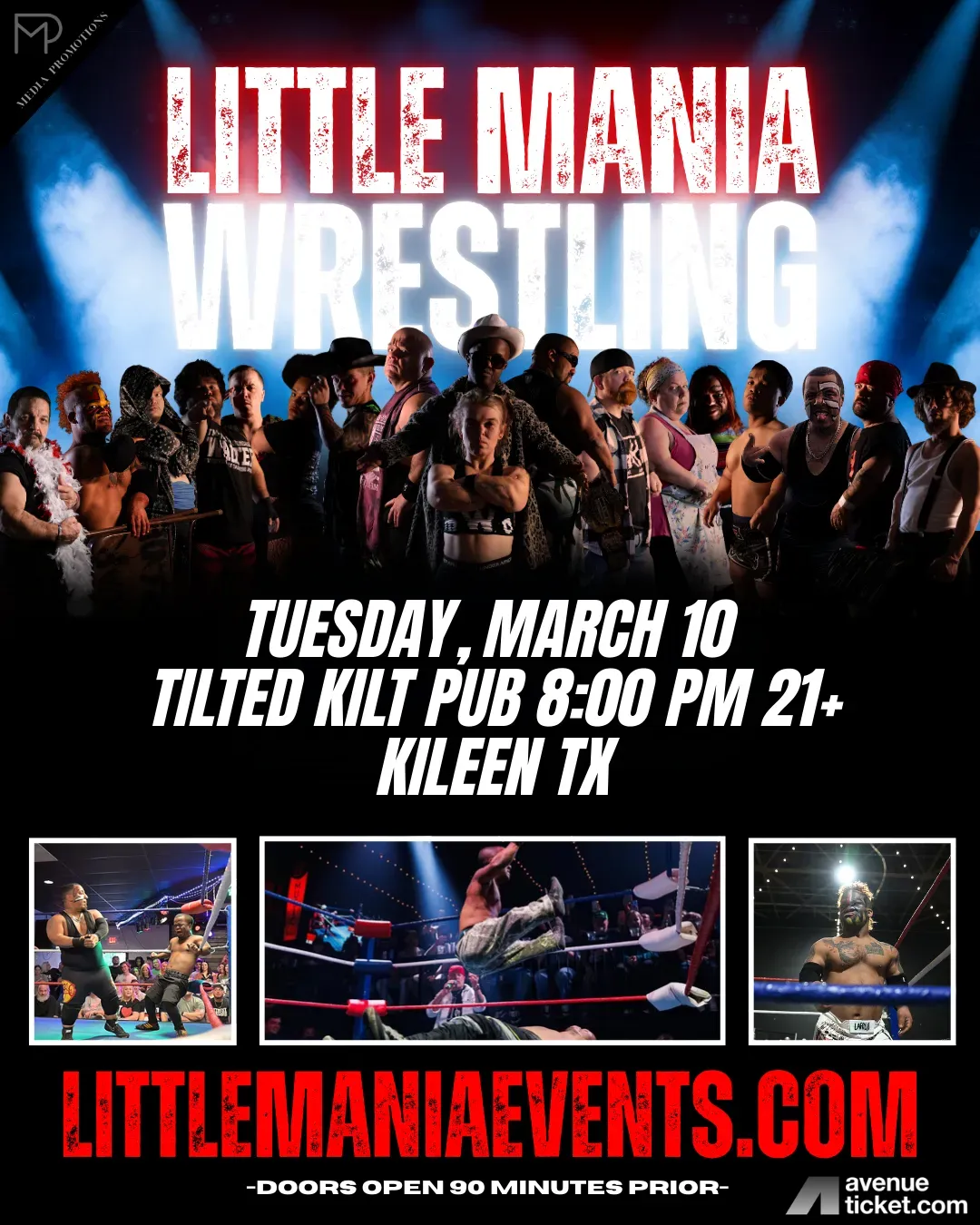 Little Mania Midget Wrestling – Killeen, TX  – Mar 10, 2026 – Buy Now