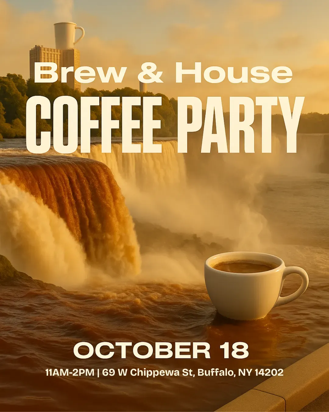 Brew & House - Coffee Party | Buffalo, NY flyer