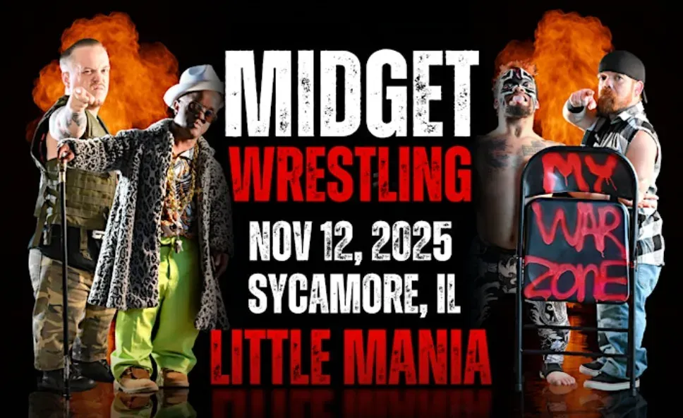 Little Mania Midget Wrestling – Sycamore, IL – Nov 12, 2025 – Buy Now flyer