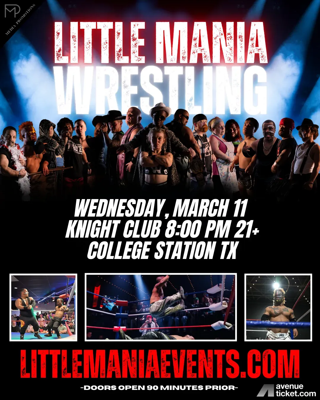 Little Mania Midget Wrestling – College Station, TX  – Mar 11, 2026 – Buy Now