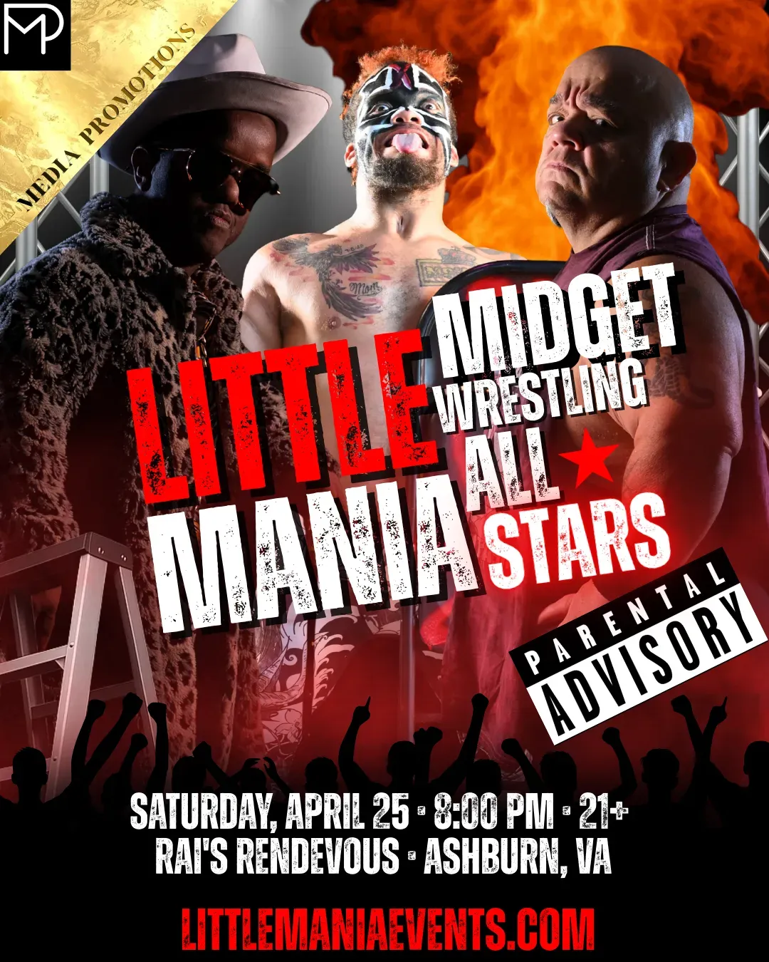 Little Mania Midget Wrestling – Ashburn, VA – April 25, 2026 – Buy Now