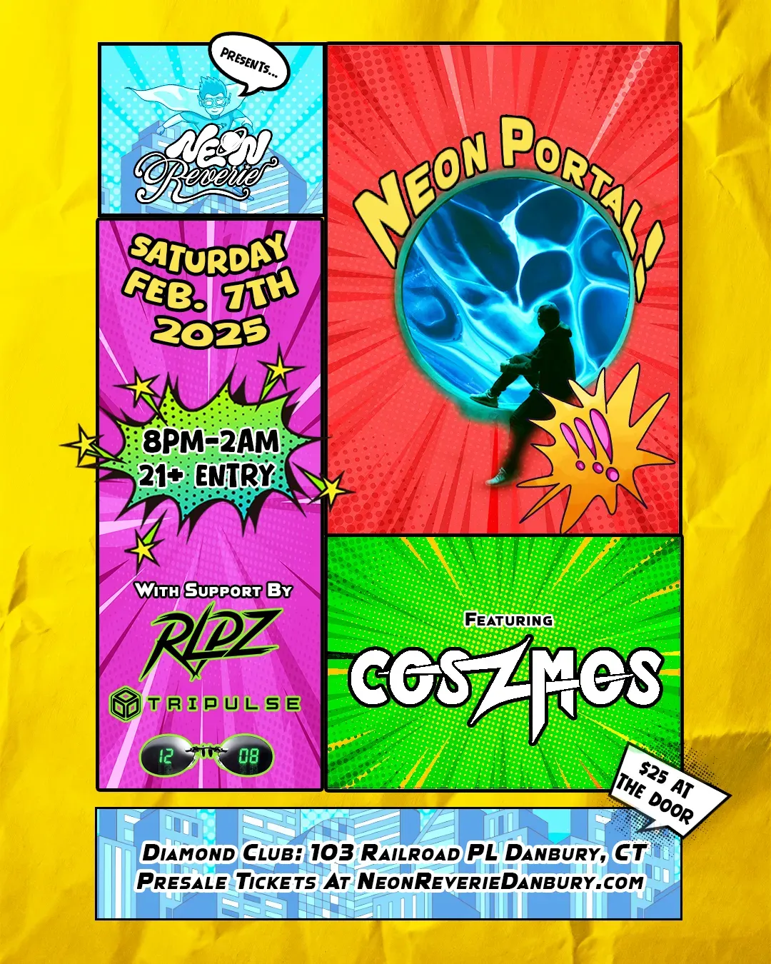 Neon Portal flyer