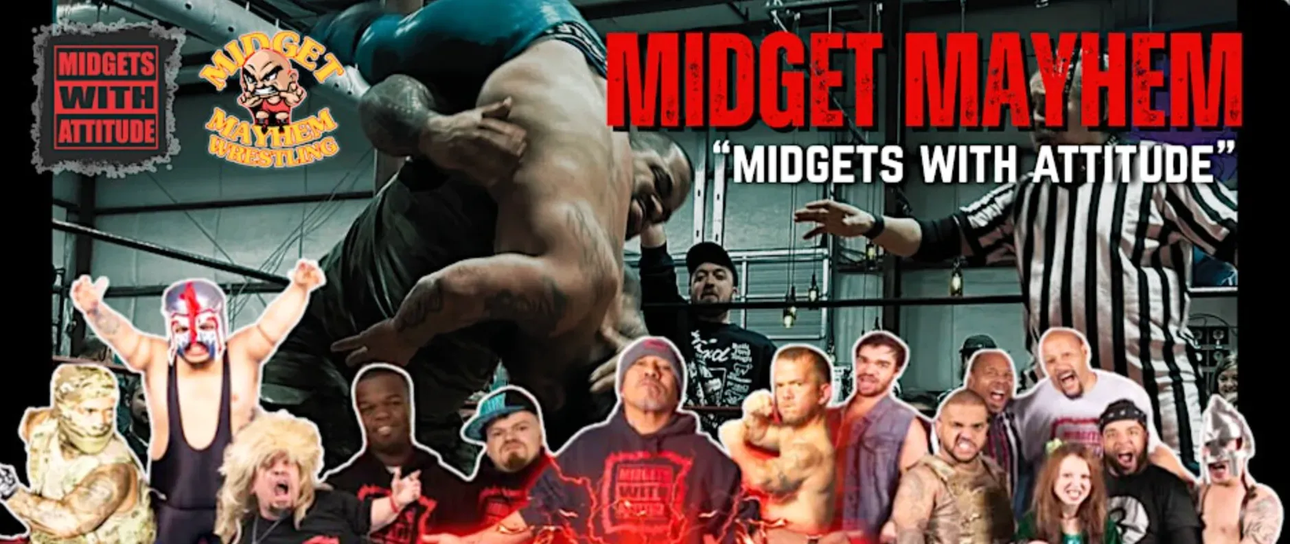 "Midgets With Attitude" @Midget Mayhem Wrestling LIVE! Saint Marys GA (21+) flyer