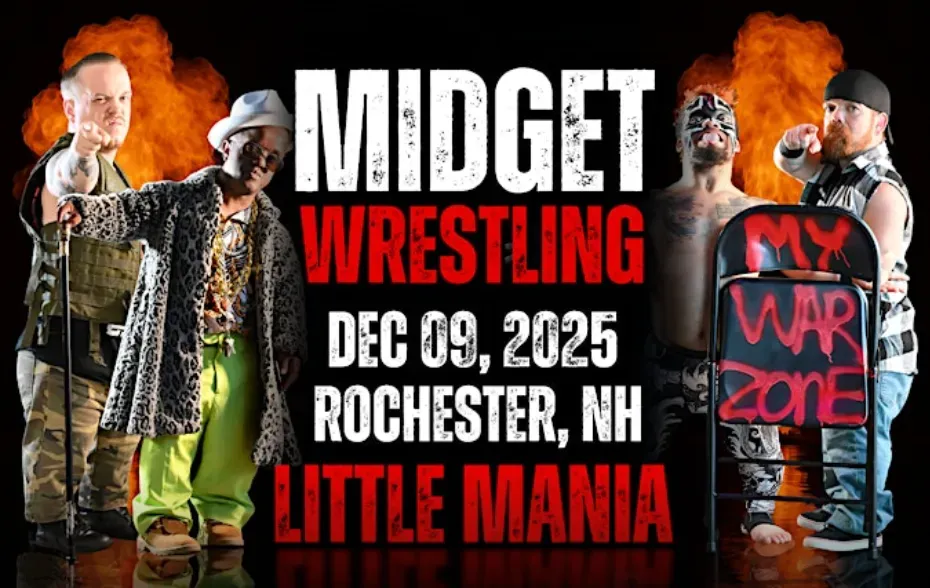 Little Mania Midget Wrestling – Rochester, NH – Dec 09, 2025 – Buy Now flyer