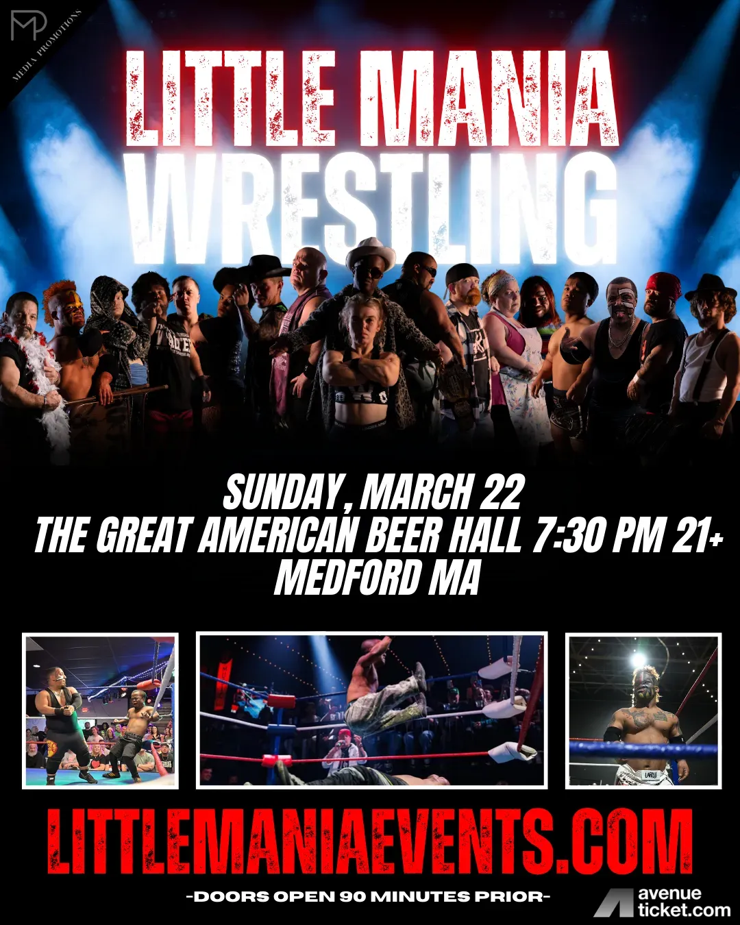 Little Mania Midget Wrestling – Medford, MA – March 22, 2026 – Buy Now