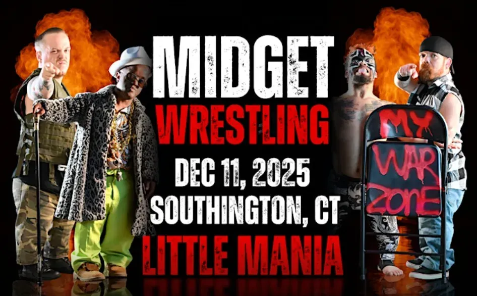 Little Mania Midget Wrestling – Southington, CT – Dec 11, 2025 – Buy Now flyer