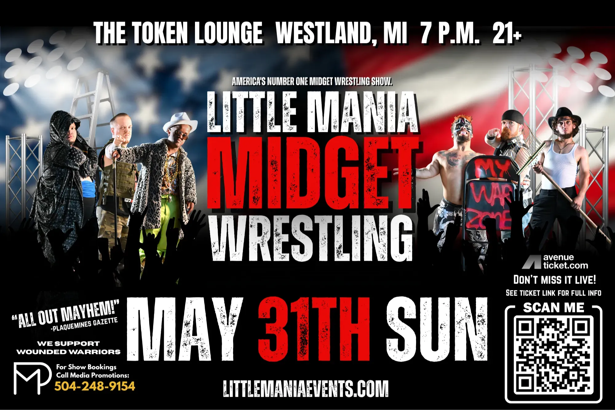 Little Mania Midget Wrestling – Westland, MI– May 31, 2026 – Buy Now flyer