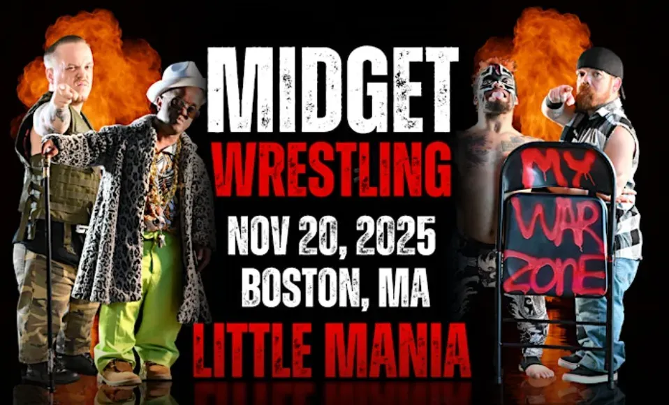 Little Mania Midget Wrestling – Boston, MA – Nov 20, 2025 – Buy Now flyer