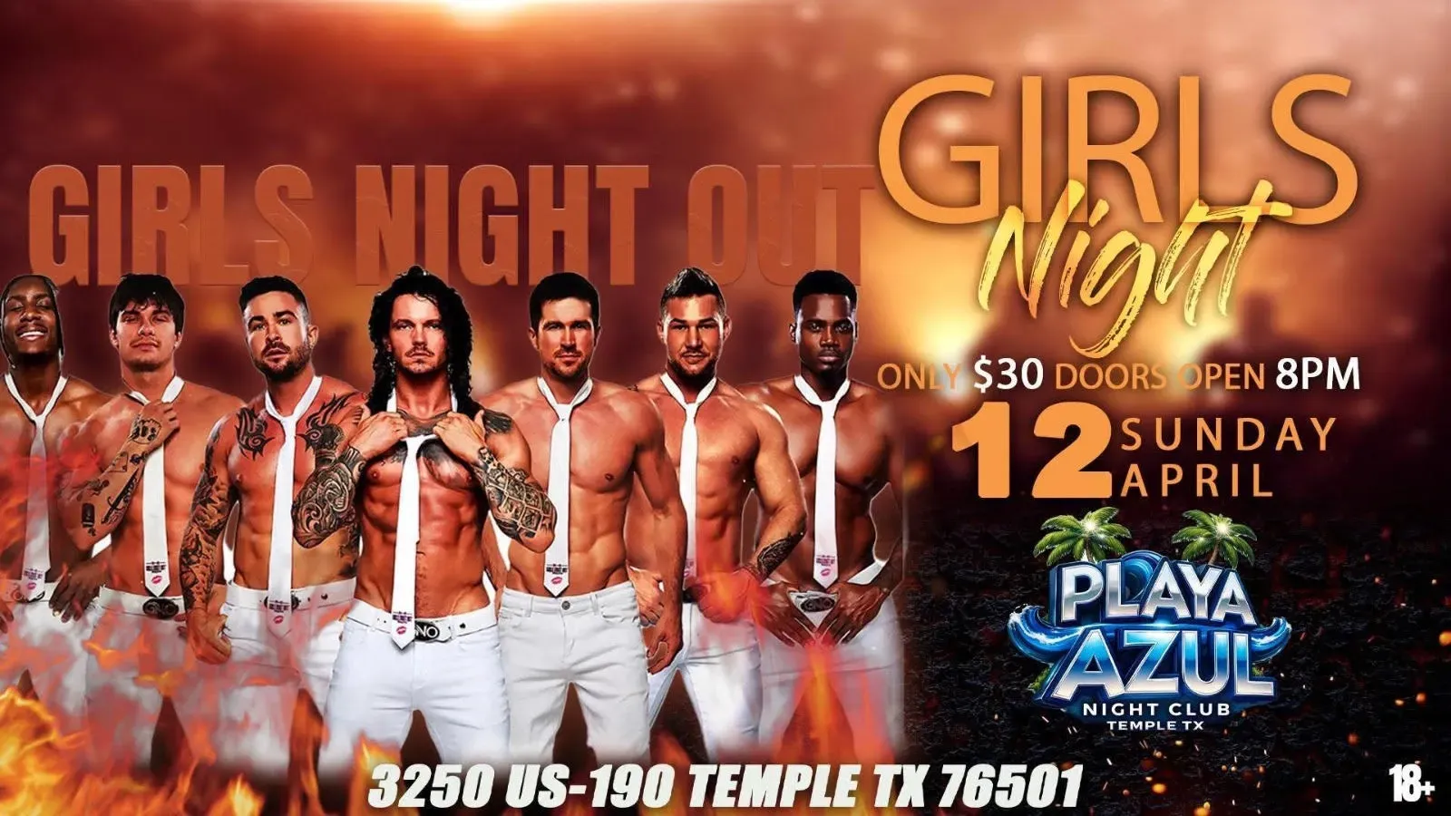 Girls Night Out the Show® AUSTRALIA TEMPLE,TX USA!!! flyer