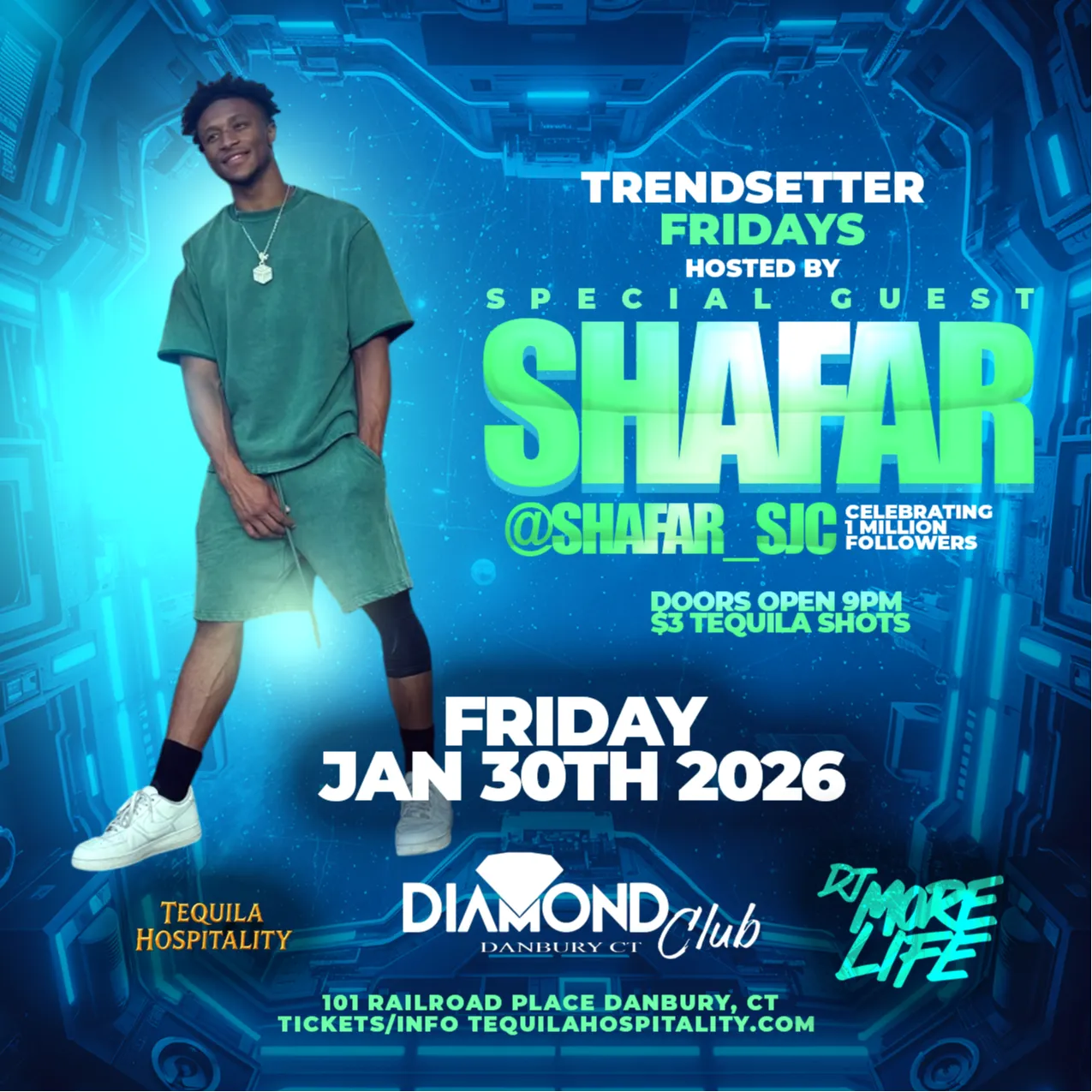 Shafar_SJC LIVE! | 1 Million Follower Party flyer