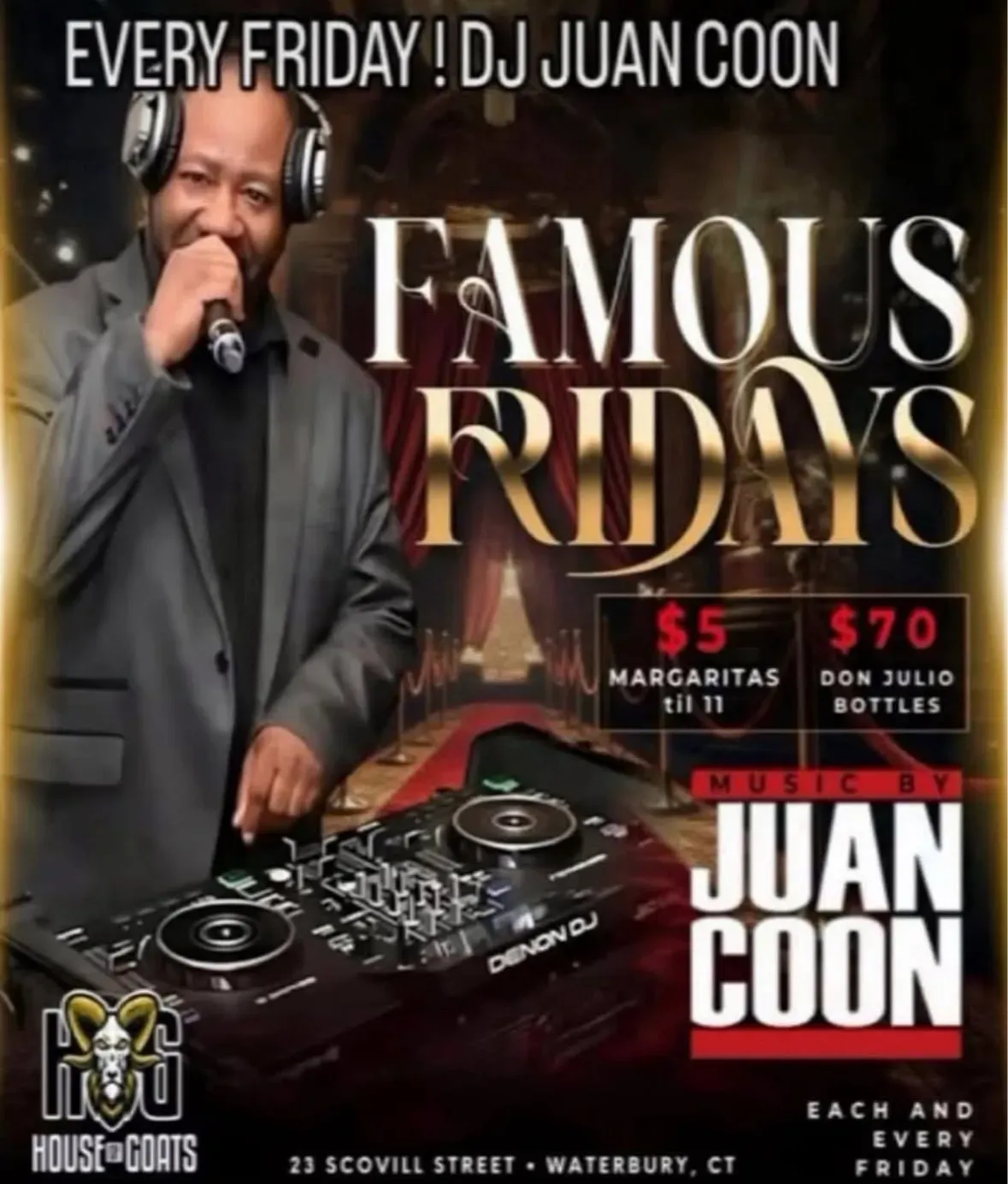 Famous Fridays flyer