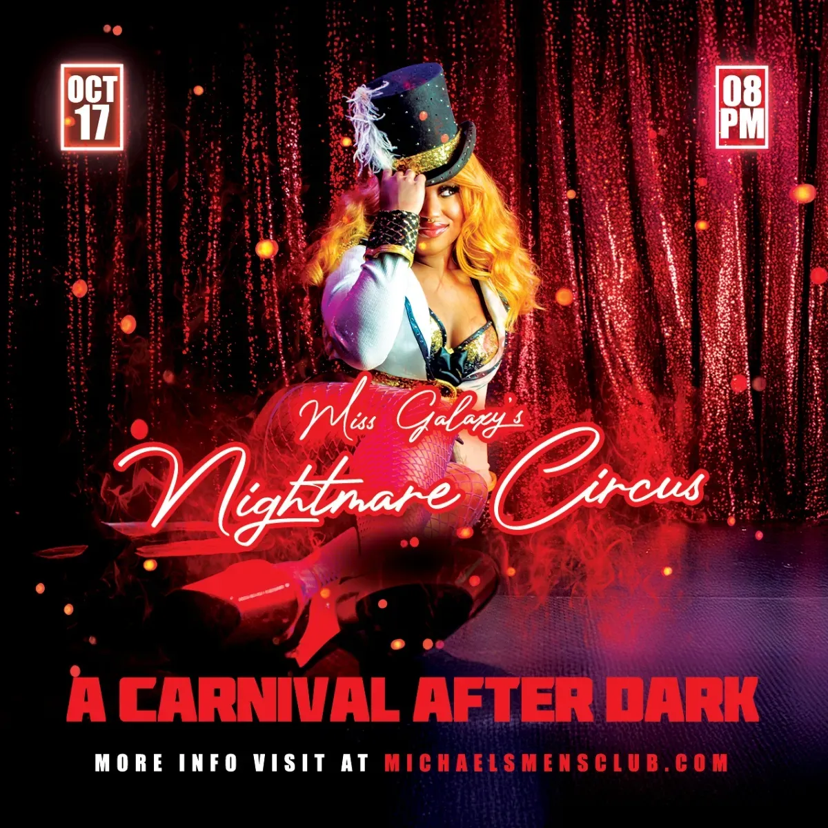 Miss Galaxy's Nightmare Circus flyer