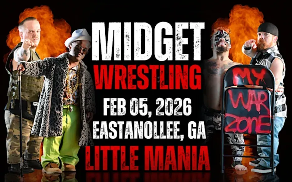 Little Mania Midget Wrestling – Eastanollee, GA – Feb 05, 2026 – Buy Now flyer