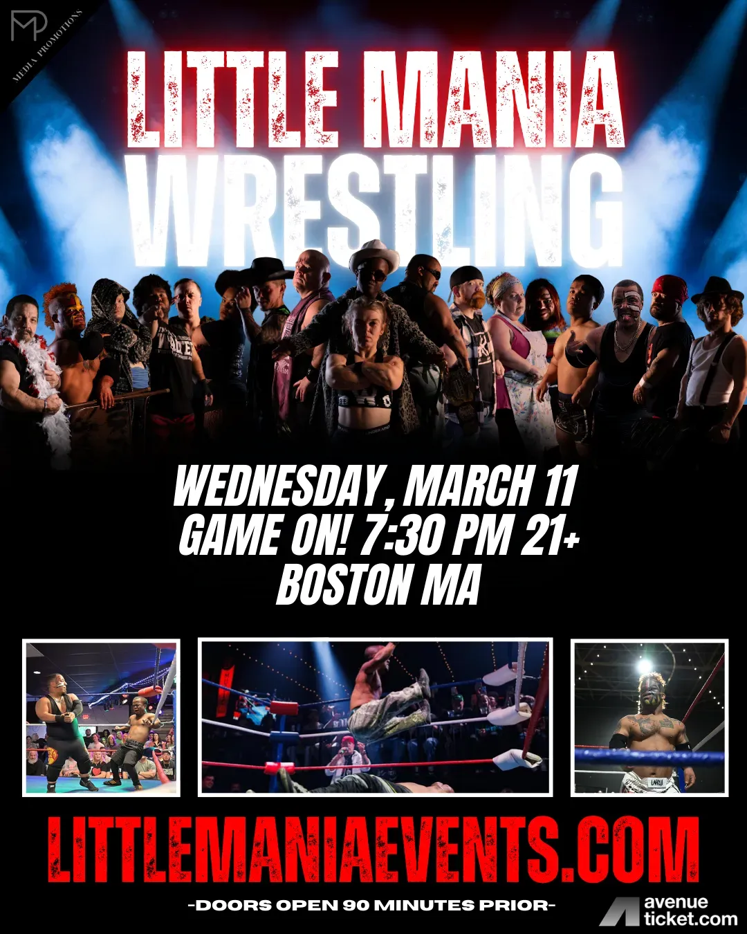 Little Mania Midget Wrestling – Boston, MA  – Mar 11, 2026 – Buy Now