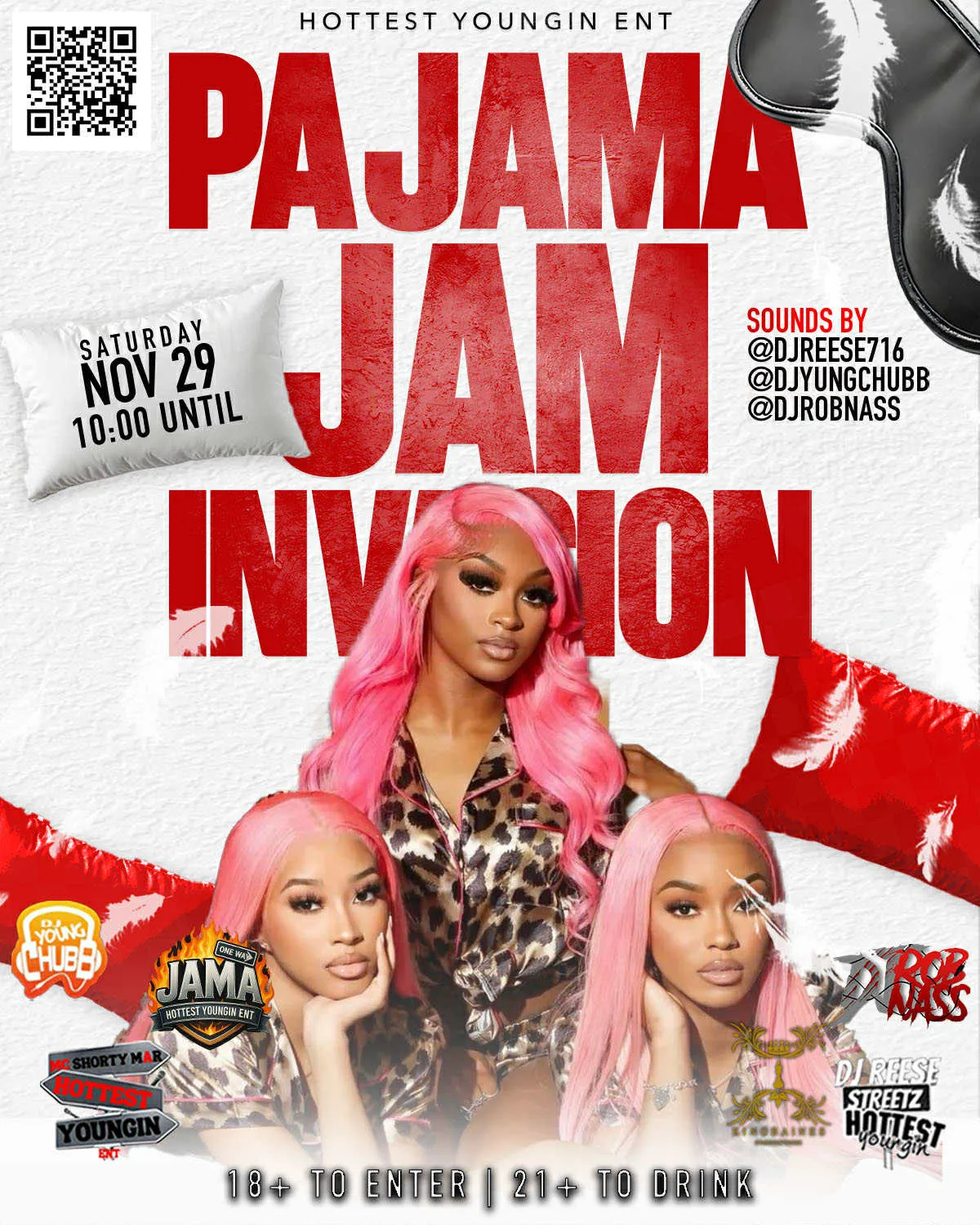 FreaksGiving Pajama Party flyer