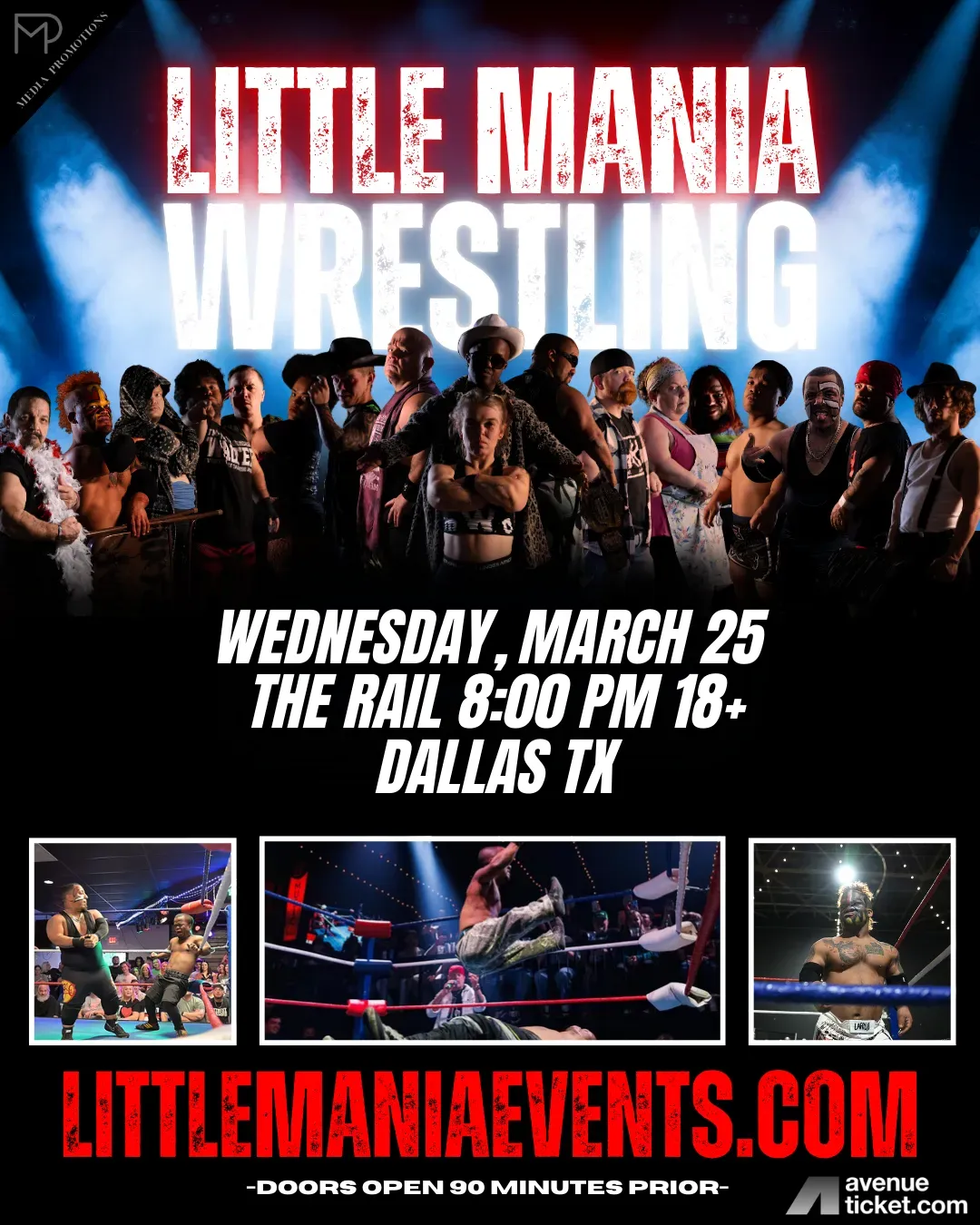 Little Mania Midget Wrestling – Dallas, TX – Mar 25, 2026 – Buy Now