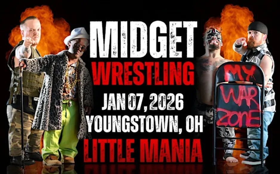 Little Mania Midget Wrestling – Youngstown, OH – Jan 07, 2026 – Buy Now flyer