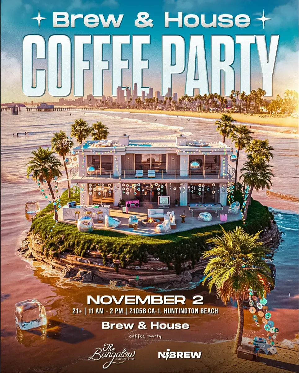 Brew & House - Coffee Party | Y2K Edition | Huntington Beach, CA flyer