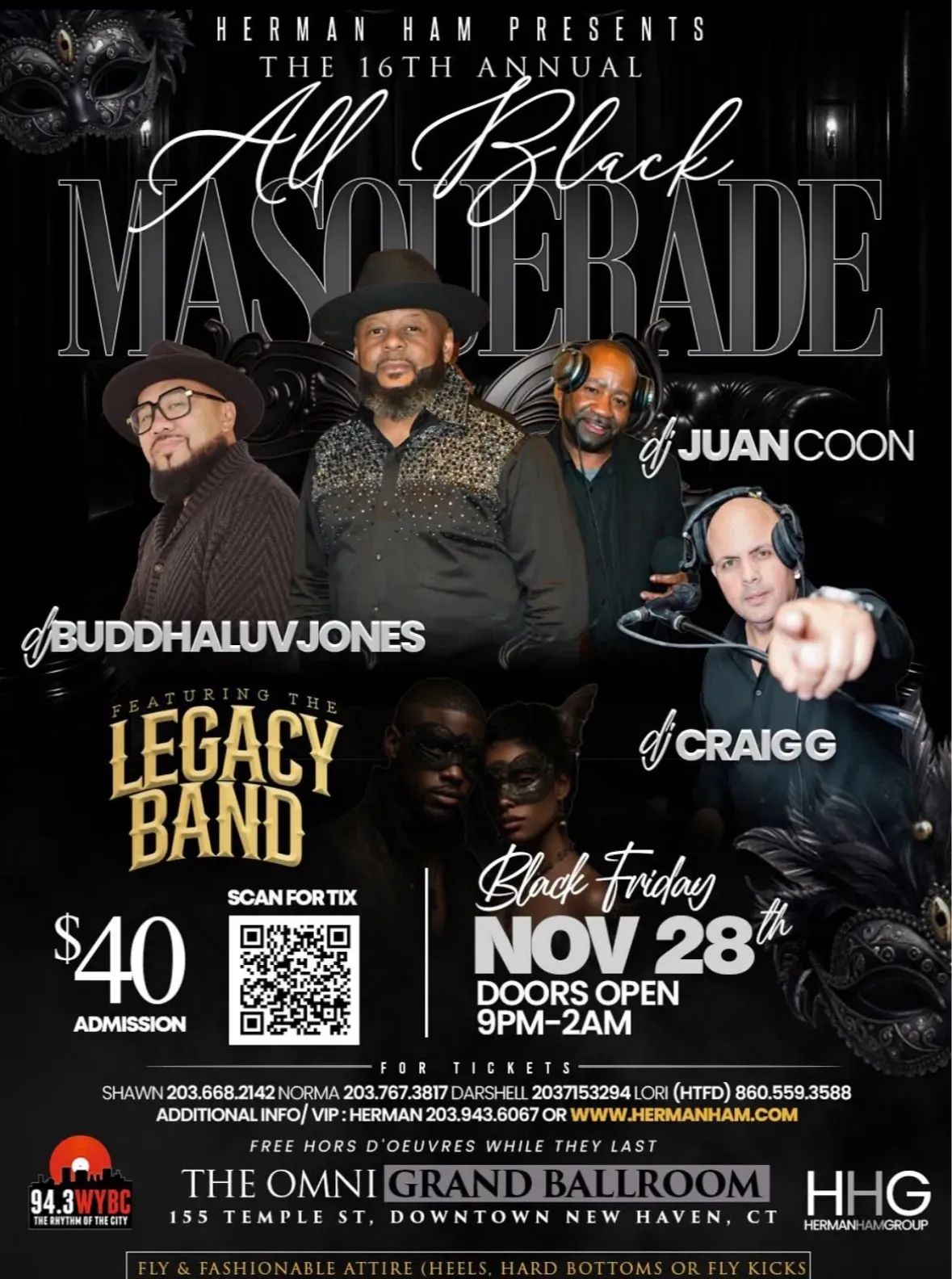 All Black Masquerade flyer