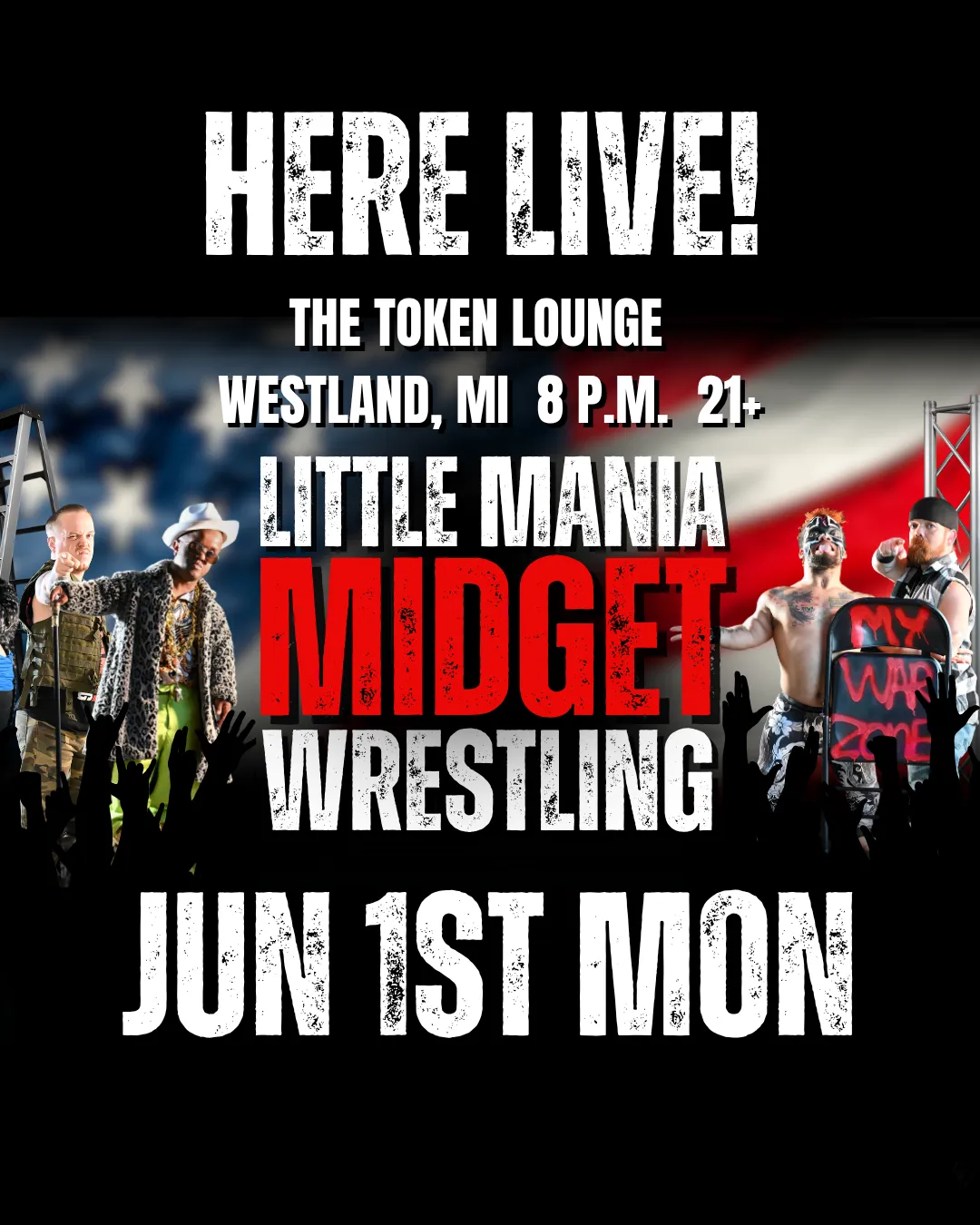 Little Mania Midget Wrestling – Westland, MI – June 1, 2026 – Buy Now flyer