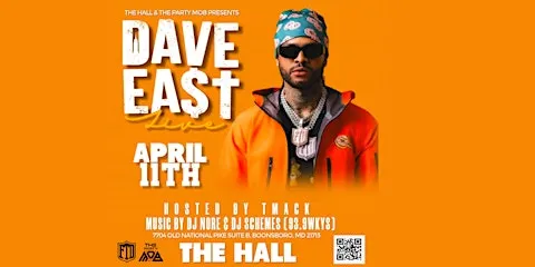 The Hall Presents - Dave East "Karma 4 Tour flyer